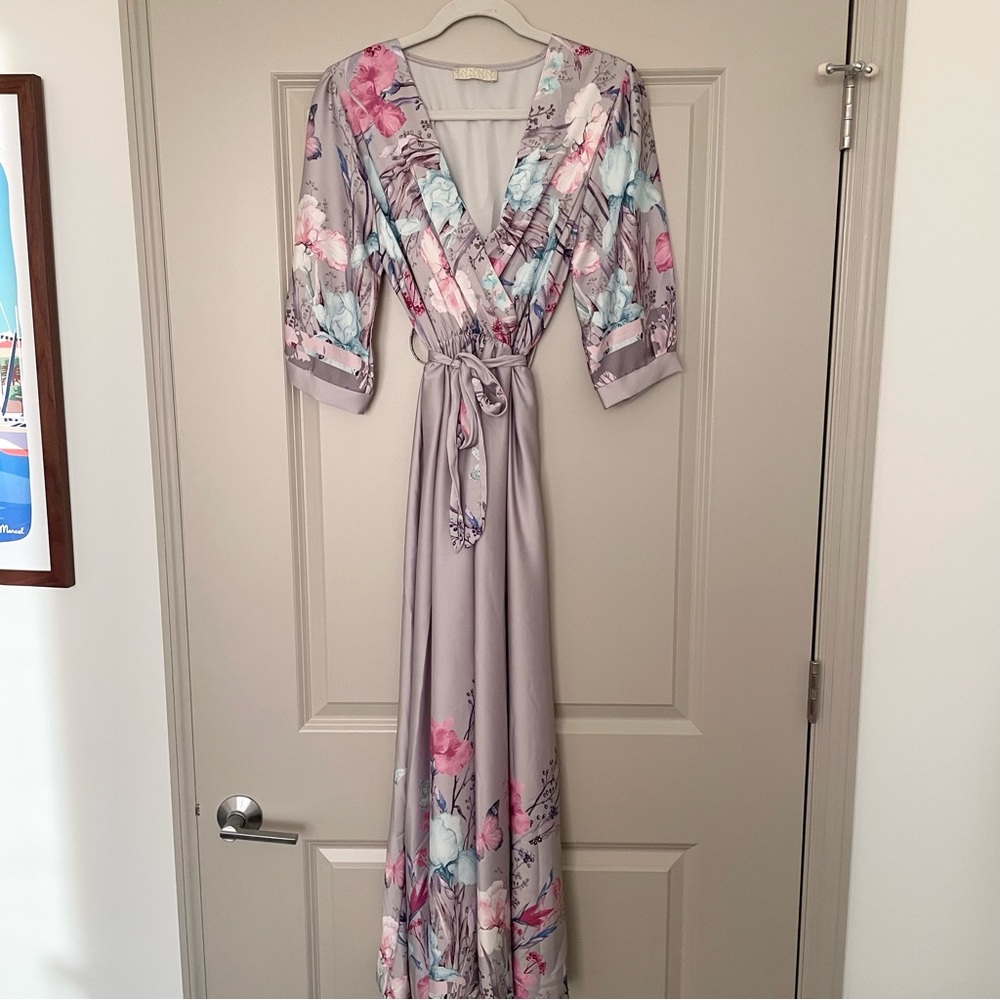 🇮🇹 Silky Floral Maxi Dress from Italy 🇮🇹